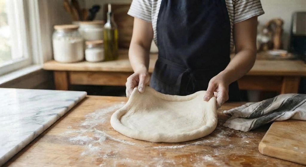 Shaping the Pizza Base