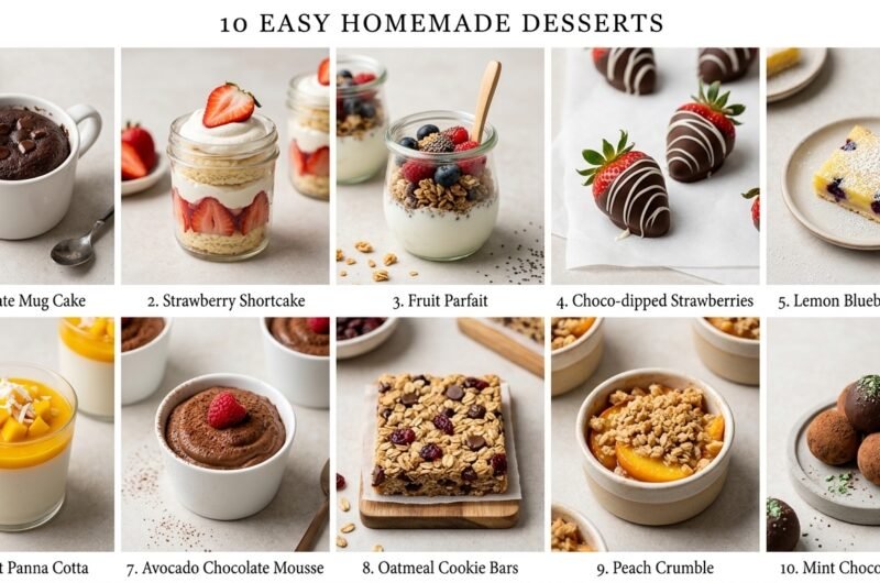 10 Easy Homemade Desserts You Can Make in Under 30 Minutes