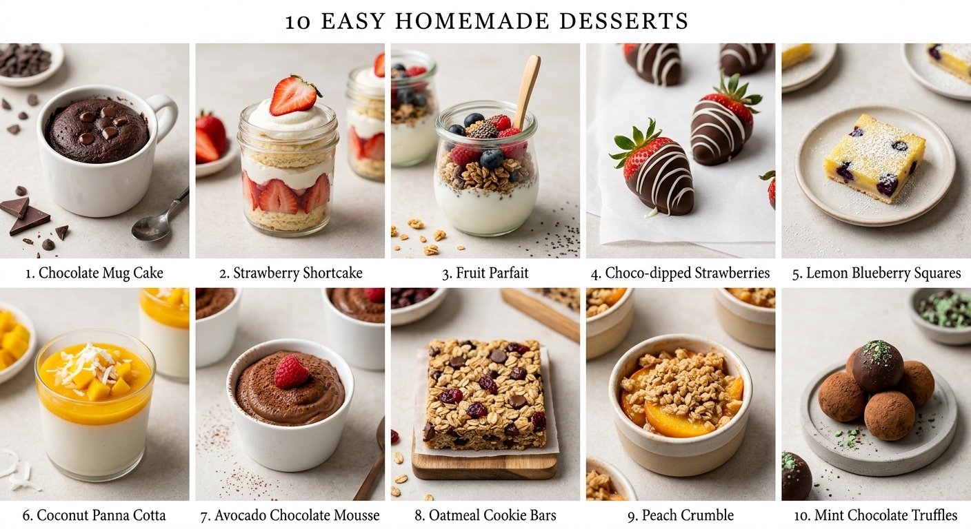 10 Easy Homemade Desserts You Can Make in Under 30 Minutes