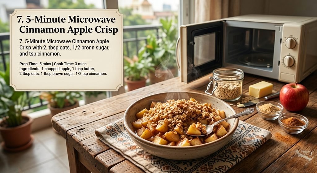 5-Minute Microwave Cinnamon Apple Crisp