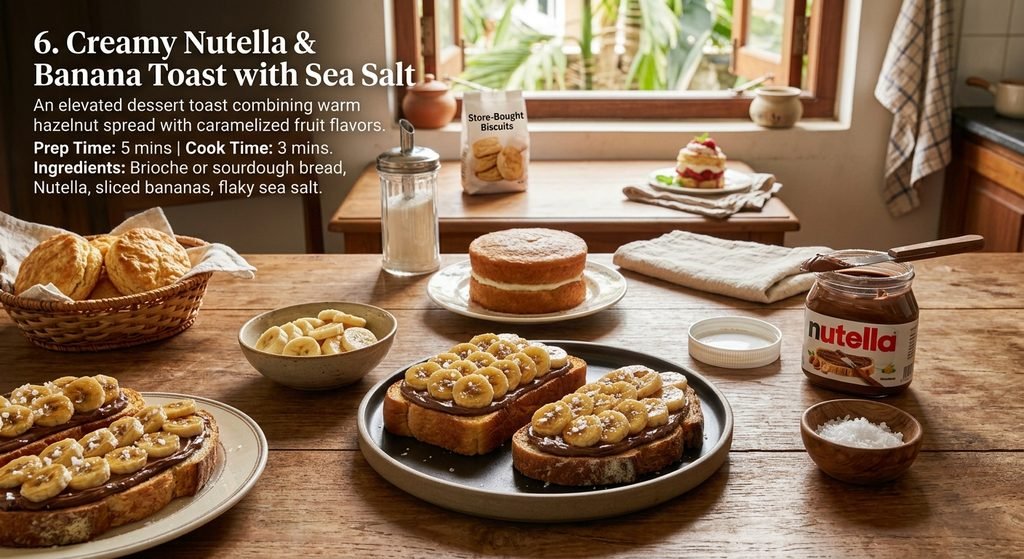 Creamy Nutella & Banana Toast with Sea Salt