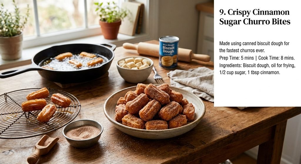 Crispy Cinnamon Sugar Churro Bites