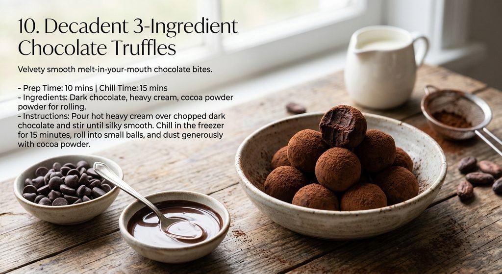 Decadent 3-Ingredient Chocolate Truffles